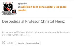 Despedida al Profesor Christof Heinz