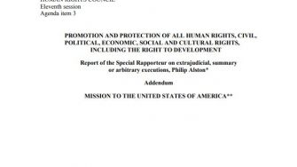 Informe del relator especial Philip Alston sobre ejecuciones 2009 - NNUU